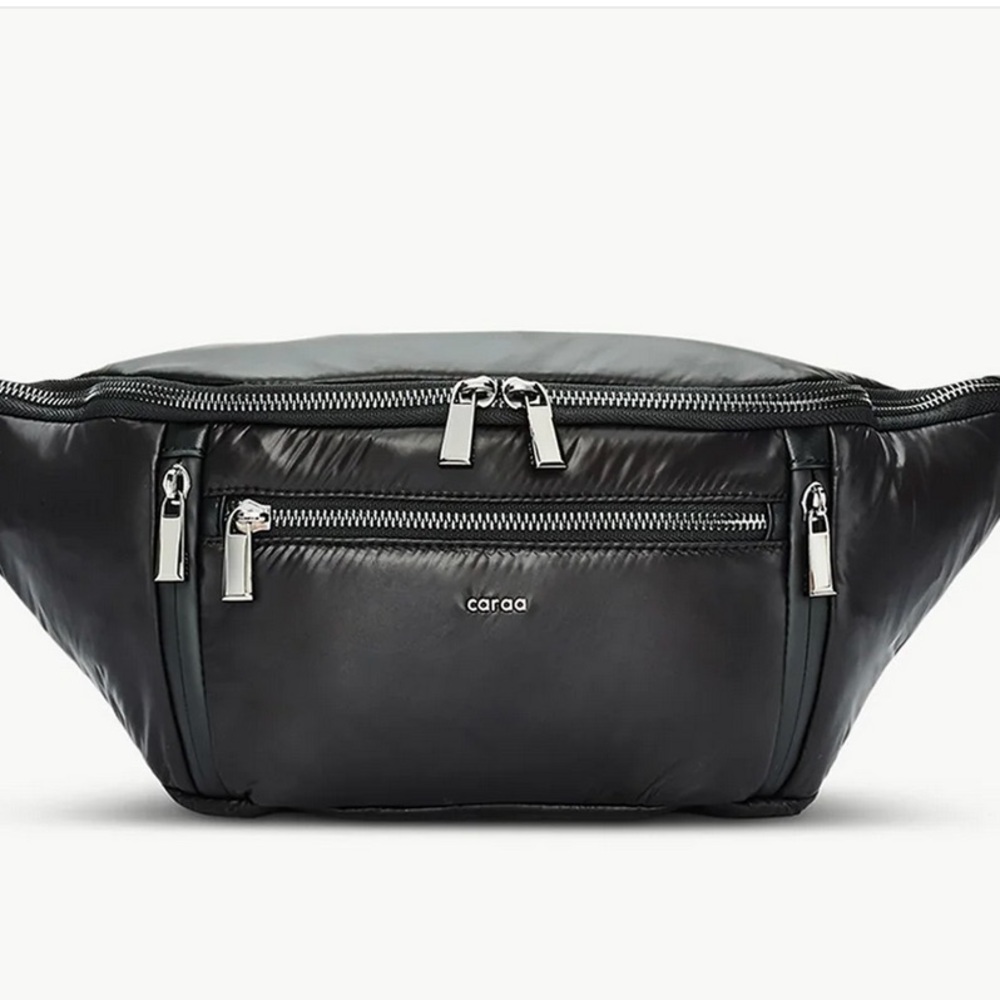 Caraa Sleek Black Belt Bag. NWOT